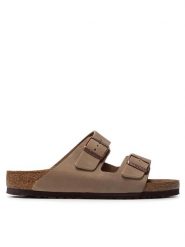 Birkenstock Klapki Arizona 0352201 Brązowy. Brązowe klapki męskie Birkenstock, bez wzorów, z nubiku, bez zapięcia. Za 399.99 zł.