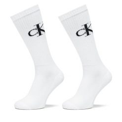 Skarpety długie Calvin Klein Jeans. Białe skarpety męskie Calvin Klein Jeans, bez wzorów, z jeansu. Za 69.99 zł.