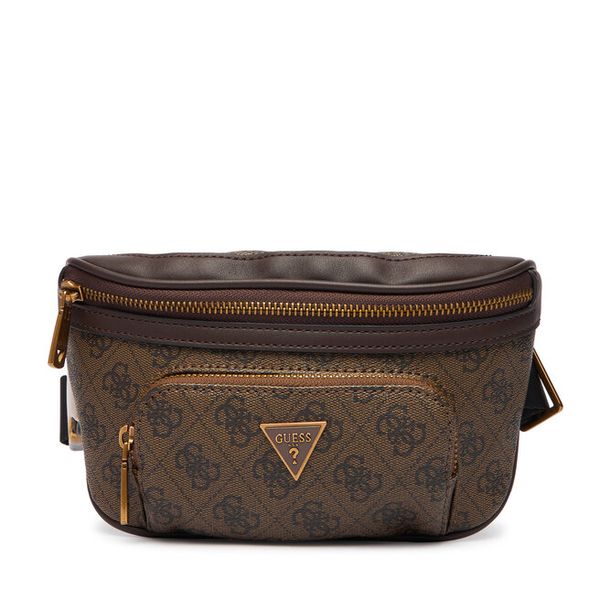 Nerka Guess. Brązowe saszetki i nerki męskie Guess, z aplikacjami. Za 369.99 zł.