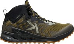 Buty trekkingowe KEEN ZIONIC NXT MID WP M Oliwkowe/Czarne. Czarne trekkingi męskie Keen, z materiału, bez zapięcia. Za 787.95 zł.