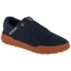 Buty sportowe Sneakersy męskie, Hex+ Canvas. Niebieskie buty sportowe męskie CATERPILLAR, bez wzorów, z gumy, bez zapięcia, trekkingowe. Za 349.99 zł.