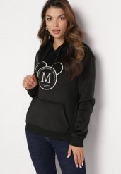 Czarna Ocieplana Bluza z Kapturem Needhi. Czarne bluzy damskie Born2be, l, bez wzorów, z tkaniny, casualowe, bez ramiączek, z kapturem. Za 99.99 zł.
