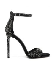 Eva Minge Sandały EO-MARA-LT2360LX-157 Czarny. Czarne sandały damskie Eva Minge, bez wzorów, ze skóry, bez obcasa, na szpilce, bez zapięcia. Za 479.99 zł.