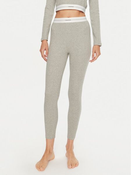 Calvin Klein Underwear Legginsy 000QS7220E Szary Slim Fit. Szare legginsy damskie Calvin Klein Underwear, bez wzorów, z bawełny. Za 119.99 zł.