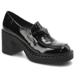 Czarne Półbuty Lamanti Skórzane Eleganckie Buty Na Obcasie. Czarne półbuty damskie LAMANTI, bez wzorów, ze skóry, biznesowe, bez obcasa, na obcasie, bez zapięcia. Za 289.00 zł.