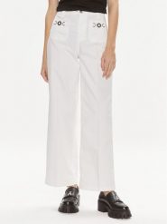 Liu Jo Spodnie materiałowe MA4276 T7144 Biały Relaxed Fit. Białe spodnie materiałowe damskie Liu Jo, bez wzorów, z materiału. Za 599.99 zł.