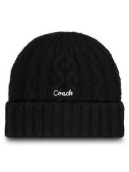 Coach Czapka CCL47 Czarny. Czarne czapki damskie Coach, na zimę, bez wzorów, z poliesteru. Za 209.99 zł.