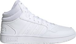 Adidas Buty męskie adidas Hoops 3.0 Mid Lifestyle Basketball Classic białe ID9838 39 1/3. Białe buty sportowe męskie Adidas, bez wzorów, bez zapięcia, do koszykówki. Za 340.50 zł.