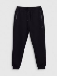 4F Spodnie dresowe joggery męskie - czarne L. Czarne spodnie materiałowe męskie 4F, l, bez wzorów, z dresówki, trekkingowe. Za 189.99 zł.