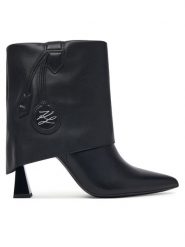 KARL LAGERFELD Botki Debutante KL32045A Czarny. Czarne botki damskie KARL LAGERFELD, bez wzorów, ze skóry, bez obcasa, na słupku, bez zapięcia. Za 1,189.00 zł.