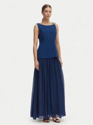 Rinascimento Sukienka wieczorowa CFC0020281002 Niebieski Slim Fit. Niebieskie sukienki damskie Rinascimento, l, bez wzorów, z syntetyku, wizytowe, bez kołnierzyka, bez ramiączek. Za 909.99 zł.