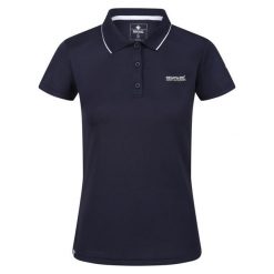 Koszulka Polo Damska Maverick V. Niebieskie bluzki damskie Regatta, bez wzorów, bez kołnierzyka, bez ramiączek. Za 73.99 zł.