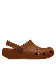 Crocs Klapki Classic 10001 Brązowy. Brązowe klapki męskie Crocs, bez wzorów, z tworzywa sztucznego, bez zapięcia. Za 159.99 zł.