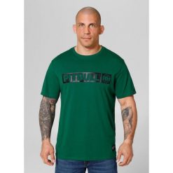 Koszulka bawełniana sportowy t-shirt dla dorosłych Hilltop. Czarne koszulki sportowe męskie PITBULL, l, bez wzorów, z bawełny, bez ramiączek. Za 89.00 zł.