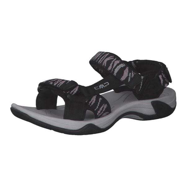 Sandały dla kobiet CMP Hamal Hiking. Czarne sandały damskie CMP, bez wzorów, z materiału, bez obcasa, bez zapięcia. Za 109.99 zł.