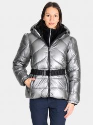 Kurtka Narciarska Damska Luhta Suukisvaara. Szare kurtki sportowe damskie Luhta, na zimę, s, bez wzorów, z futra, bez ramiączek, bez kaptura, narciarskie. Za 1,299.00 zł.