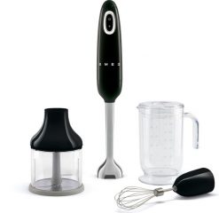 Blender ręczny 50's Style II czarny z akcesoriami. Czarne blendery Smeg. W wyprzedaży za 483.00 zł.