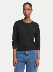 Guess Jeans Kardigan W6BR02 Z1245 Czarny Regular Fit. Czarne kardigany damskie Guess Jeans, l, z aplikacjami, z jeansu, bez kołnierzyka. Za 389.99 zł.
