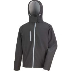 Kurtka Result Softshell Capuche Homme Tx Performance. Czarne kurtki sportowe męskie RESULT, m, bez wzorów, z elastanu, z kapturem. Za 172.05 zł.