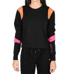 Bluza sportowa damska Fila Pita Cropped Crew W. Białe bluzy damskie Fila, m, bez wzorów, sportowe, bez ramiączek, bez kaptura. Za 186.00 zł.