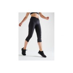 Legginsy 7/8 fitness kardio damskie 500 czarne. Czarne legginsy damskie DOMYOS, bez wzorów, z elastanu. Za 69.99 zł.