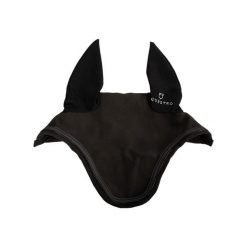 Elegancka czapka przeciwko muchom dla konia Equestro. Szare czapki damskie EQUESTRO, bez wzorów, z tkaniny, eleganckie. Za 77.50 zł.