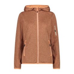 Bluza damska z kapturem CMP Knit-Tech. Brązowe bluzy damskie CMP, xs, bez wzorów, sportowe, bez ramiączek, z kapturem. Za 307.35 zł.