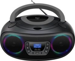 Radio CD Denver TDB-212GR, DAB+, DAB, FM, AUX, USB, Bluetooth, CD, Black, Grey. Czarne głośniki przenośne Denver. Za 293.99 zł.