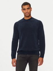 Boss Sweter 50523568 Granatowy Regular Fit. Niebieskie swetry męskie Boss, l, bez wzorów, z bawełny, bez kołnierzyka, bez ramiączek. Za 419.99 zł.