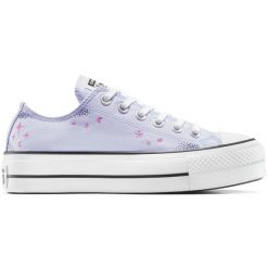Buty sportowe Converse Chuck Taylor All Star Lift. Niebieskie obuwie sportowe damskie Converse, bez wzorów, bez zapięcia. Za 379.45 zł.