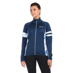 Bluza damska Kilpi Junie. Niebieskie bluzy damskie Kilpi, s, bez wzorów, ze lnu, eleganckie, bez ramiączek, bez kaptura. Za 215.49 zł.