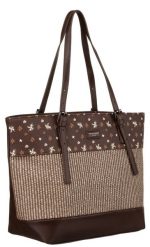 Shopperka brązowa David Jones 6875-4. Brązowe shopperki damskie David Jones, bez wzorów, ze skóry ekologicznej, bez dodatków. Za 157.99 zł.