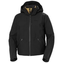 Damska kurtka narciarska 3 w 1 z kapturem Helly Hansen Kvitfjell. Czarne kurtki sportowe damskie Helly Hansen, na zimę, bez wzorów, bez ramiączek, z kapturem, narciarskie. W wyprzedaży za 3,156.00 zł.