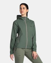 Damska kurtka outdooroowa Kilpi SONNA-W. Zielone kurtki sportowe damskie Kilpi, na jesień, bez wzorów, z materiału, bez ramiączek, z kapturem, trekkingowe. Za 318.77 zł.
