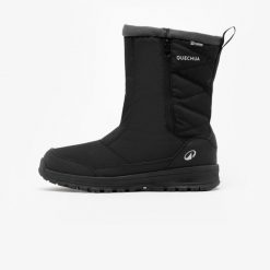 Śniegowce turystyczne męskie Quechua NH100 zamek. Czarne buty zimowe męskie QUECHUA, na zimę, bez wzorów, bez obcasa, bez zapięcia. Za 179.99 zł.