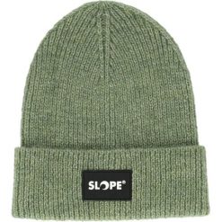 Czapka Slope Andie. Zielone czapki damskie SLOPE, bez wzorów, z materiału, eleganckie. Za 178.50 zł.
