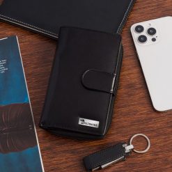 Portfel skórzany damski duży pionowy RFiD skóra klasyk czarny Beltimore A07. Czarne portfele damskie ze skóry. Za 69.90 zł.