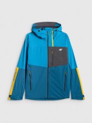 4F Kurtka softshell wiatroodporna membrana 10000 męska - niebieska 3XL. Niebieskie kurtki męskie 4F, l, bez wzorów, z materiału, bez kaptura. Za 699.99 zł.