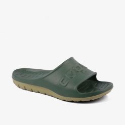 Klapki męskie Coqui - mule, szaro-zielone. Zielone klapki męskie Coqui, bez wzorów, bez zapięcia. Za 129.99 zł.