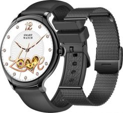 Smartwatch Rubicon RNCF13 Czarny (RNCF13). Czarne zegarki smartwatch Rubicon, bez wzorów. Za 159.00 zł.