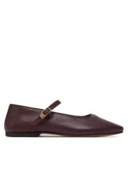 Tommy Hilfiger Baleriny SmooMaryjane FW0FW09152 Bordowy. Czerwone balerinki damskie Tommy Hilfiger, bez wzorów, ze skóry, bez obcasa, bez zapięcia. Za 479.99 zł.