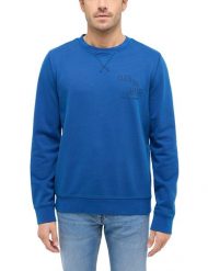 Męska Bluza Nierozpinana Mustang Style Clio Navy Peony 1016260 5445. Niebieskie bluzy męskie Mustang, m, bez wzorów, bez ramiączek, bez kaptura. Za 149.99 zł.