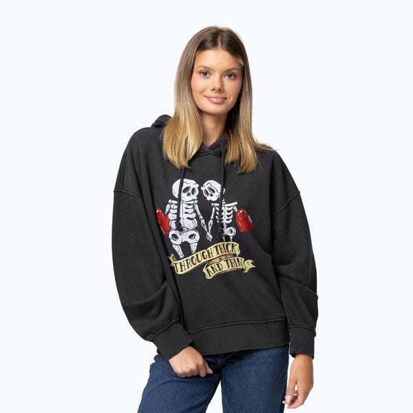 Bluza damska Pitbull Thick & Thin Hooded. Szare bluzy damskie PITBULL, l, bez wzorów, z bawełny, sportowe, bez ramiączek, bez kaptura. Za 189.99 zł.