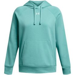 Bluza Z Kapturem Damska Polar Rival. Zielone bluzy damskie Under Armour, l, bez wzorów, z polaru, bez ramiączek, z kapturem. Za 336.99 zł.