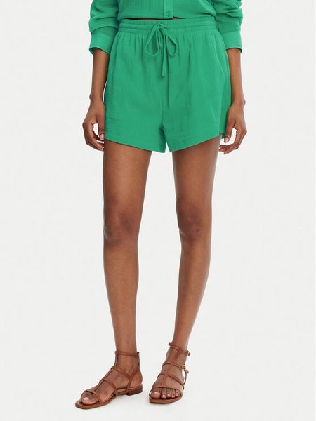 Seafolly Szorty materiałowe Crinkle 55429-SH Zielony Regular Fit. Zielone szorty damskie Seafolly, bez wzorów, z bawełny. Za 339.99 zł.