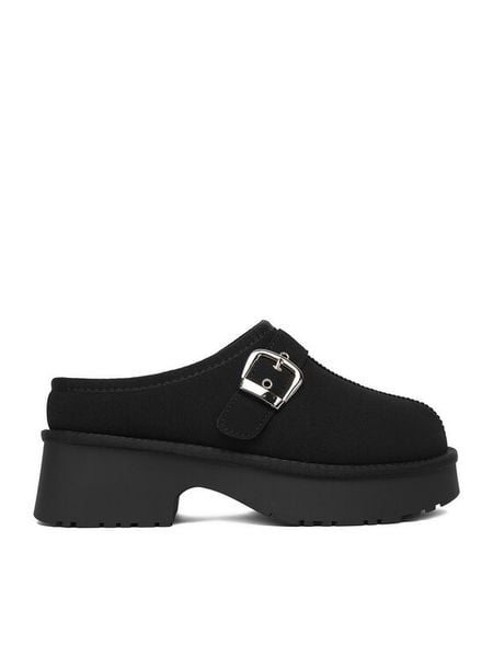 JENNY Klapki CEO-HDR25412-1 Czarny. Czarne klapki damskie Jenny, bez wzorów, z materiału, bez obcasa, bez zapięcia. Za 149.99 zł.