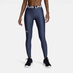 Legginsy treningowe damskie Under Armour HeatGear. Niebieskie legginsy damskie Under Armour, bez wzorów. Za 94.99 zł.