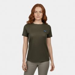 Koszulka damska merino Alpinus Otago. Zielone bluzki damskie Alpinus, bez wzorów, z wełny, sportowe, bez kołnierzyka, bez ramiączek. Za 149.00 zł.