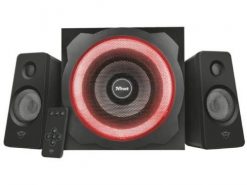 Zestaw głośników TRUST GXT 629 Tytan 2.1 RGB Black. Czarne głośniki przenośne TRUST. Za 375.99 zł.