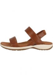 Sandały damskie Whistler Zenaida. Brązowe sandały damskie Whistler, bez wzorów, z materiału, bez obcasa, bez zapięcia. Za 221.50 zł.